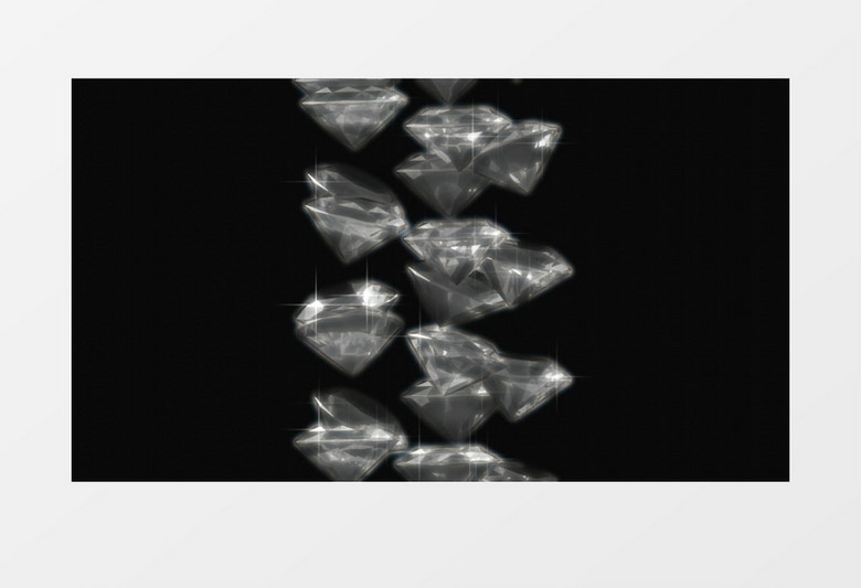 立体感多排钻石闪亮旋转珠光宝气视频素材
