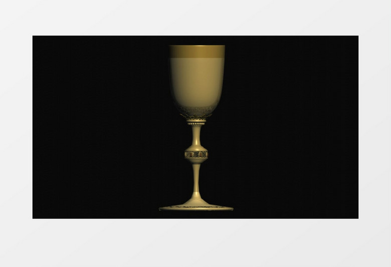 一个旋转的中世纪风格酒杯视频素材