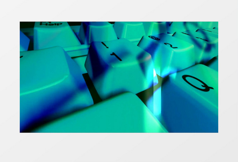 科技感十足的键盘字符转场背景视频