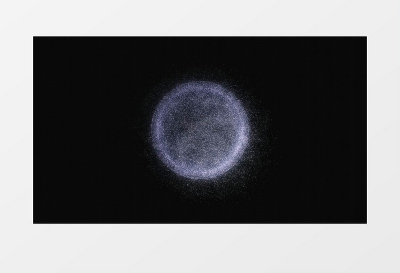 白色颗粒地球公转模型视频素材