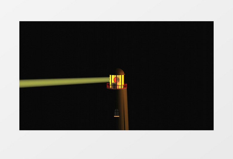 旋转的3d灯塔照亮视频素材