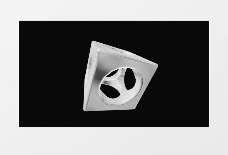 挖空的矩形模型视频素材