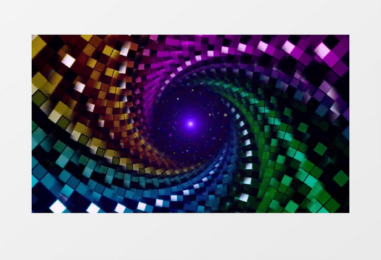 绚丽唯美螺旋状视频素材