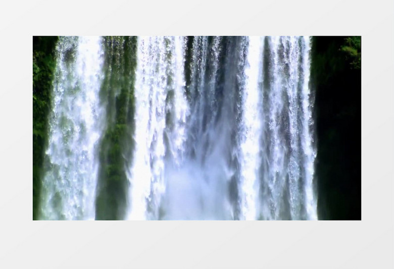 慢动作水帘瀑布实拍视频素材