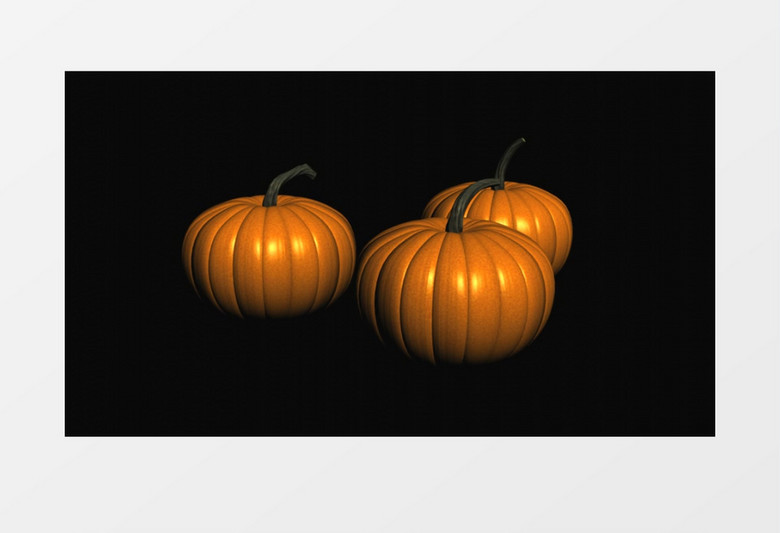 三个南瓜多角度展示视频素材