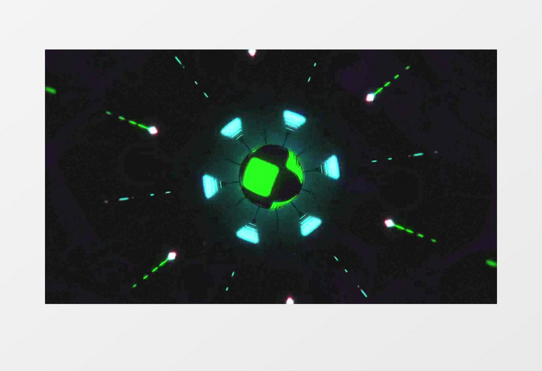 蓝绿光点舞台酷炫视频背景