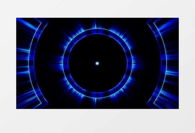 酷炫蓝色光圈LED视频背景