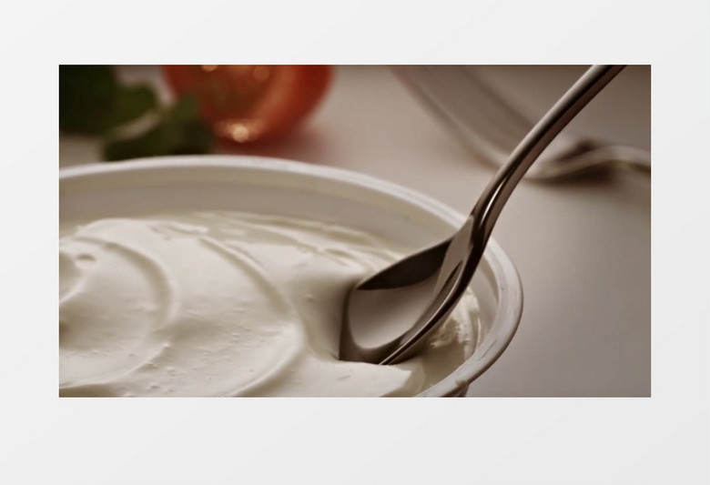 早餐奶油面包实拍视频素材