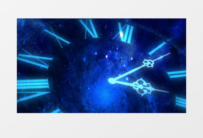 蓝色星空背景旋转秒表背景视频素材
