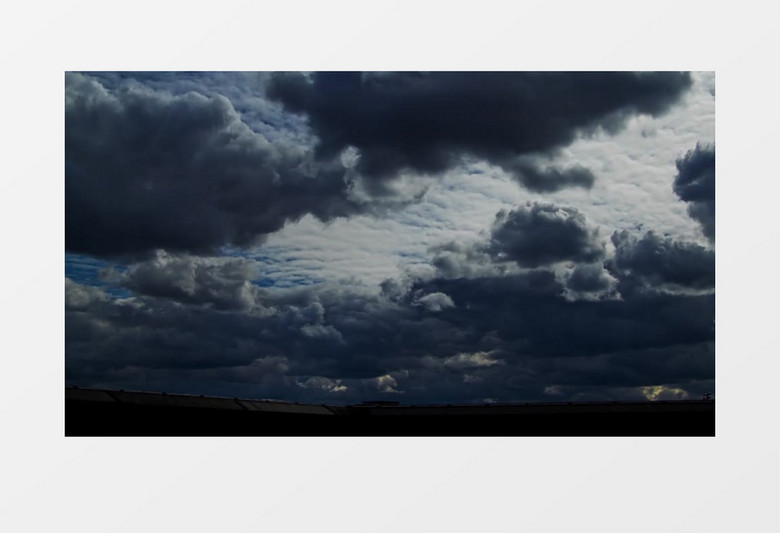 特写拍摄城市低气压多云阴云密布的天空云彩实拍视频素材