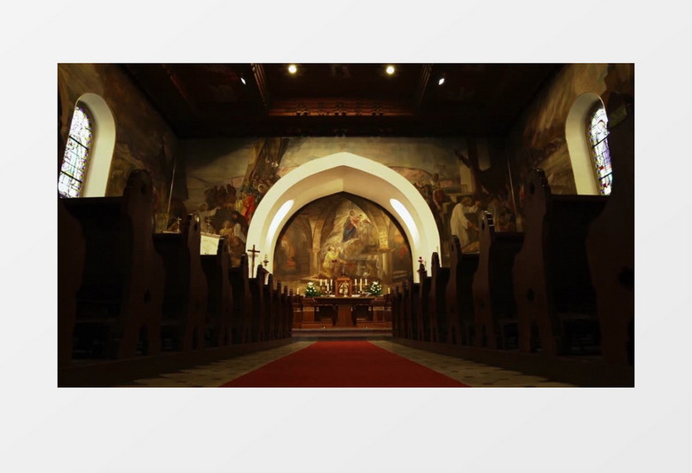 天主教的宗教交通实拍视频素材