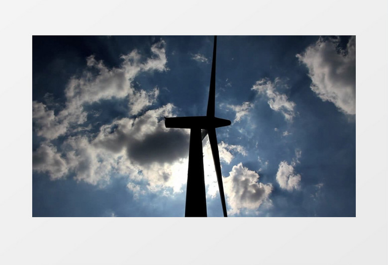 风力发电剪影实拍视频素材