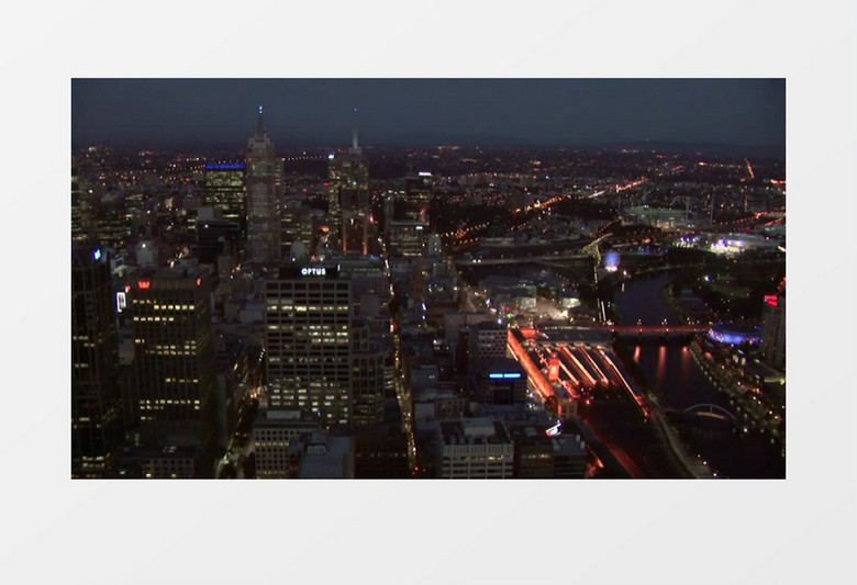 城市夜景景色建筑霓虹灯实拍视频素材