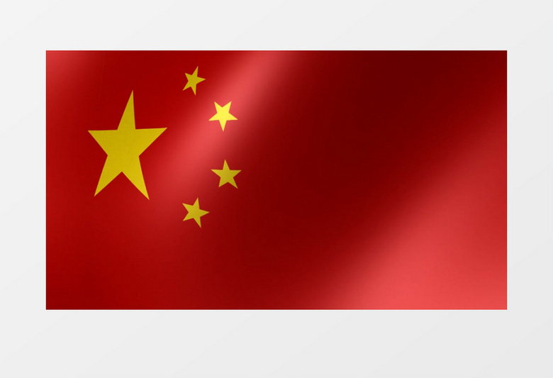 中国五星红旗飘动动画视频素材