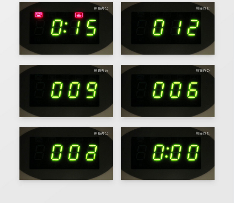 微波炉上的倒计时实拍视频