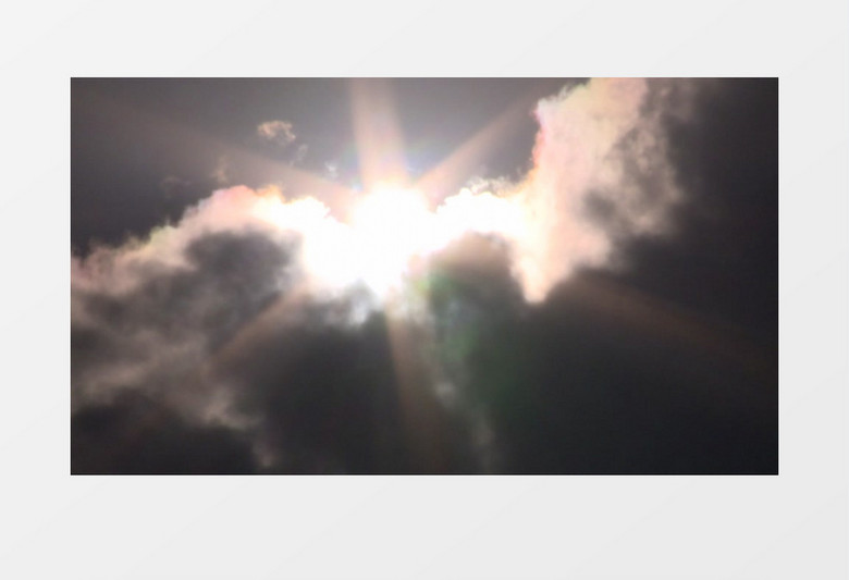 高空云层太阳射线实拍视频