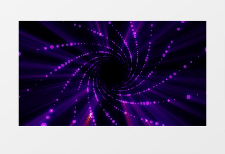 动画动态螺旋紫色粒子圆点推进背景视频素材