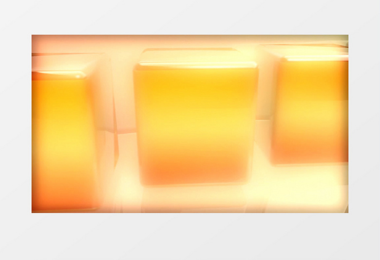 旋转移动的橙色正方体盒子视频素材
