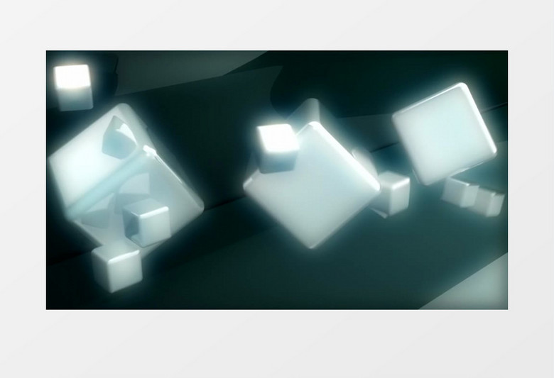 翻滚跳跃的正方体盒子视频素材