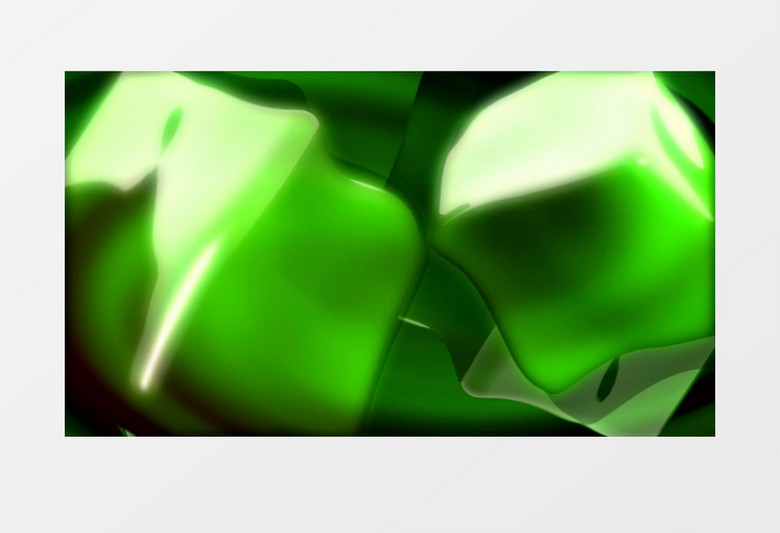 翻转的扭曲的绿色正方体视频素材