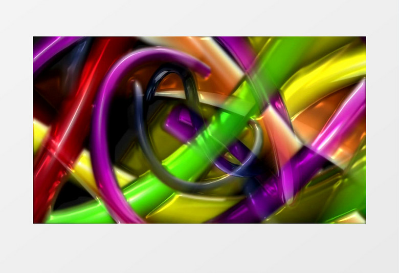 转动的多彩螺旋状物体视频素材