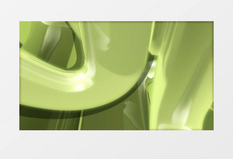 转动的绿色伞柄状物体视频素材