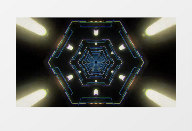 六角芒星科技感背景视频