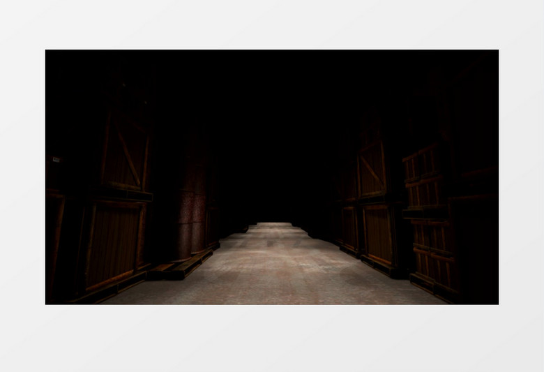黑暗幽深房子走廊背景视频素材  
