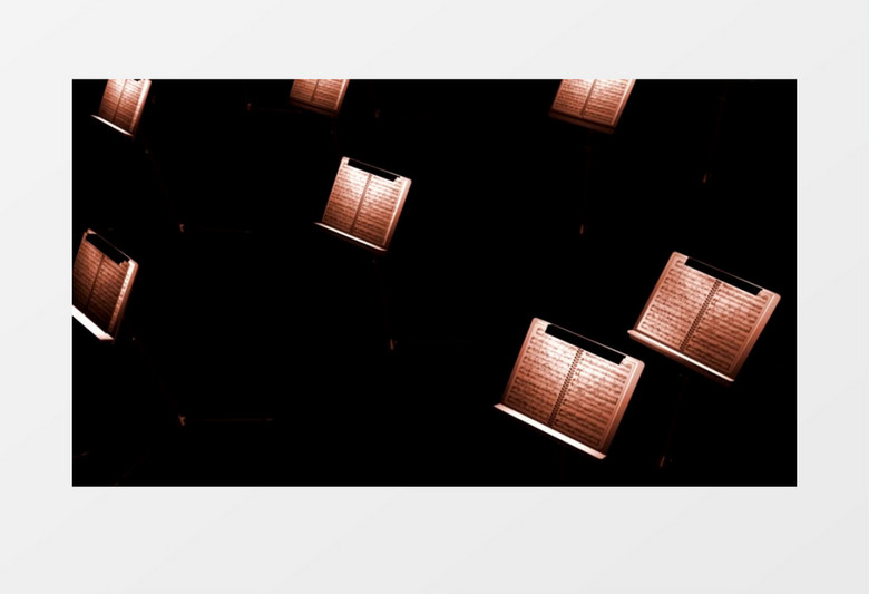 夜幕飞行的乐谱背景视频素材