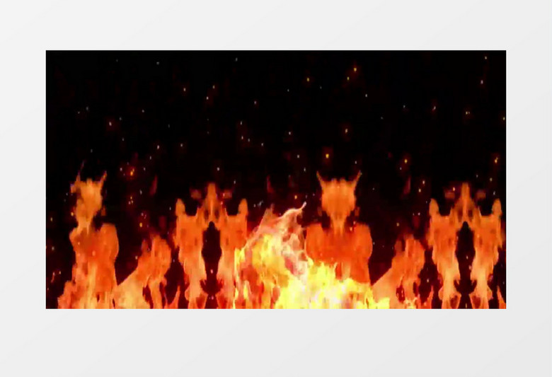 火星四溅的跳动的赤红火焰背景视频 