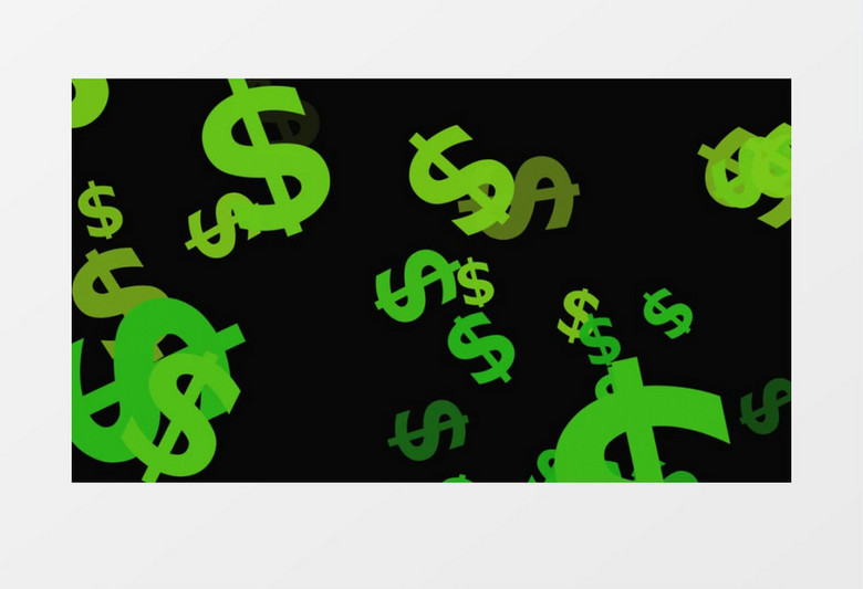 美国金钱符号货币动画视频素材