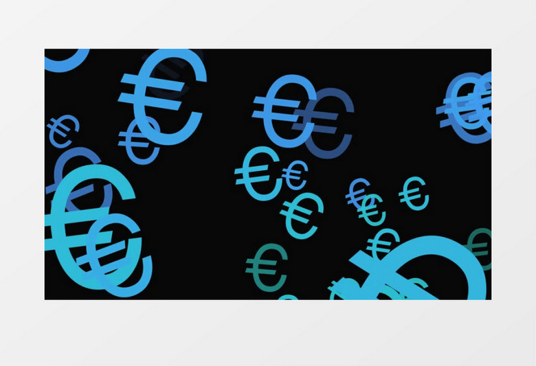 欧洲金钱符号创意动画视频素材