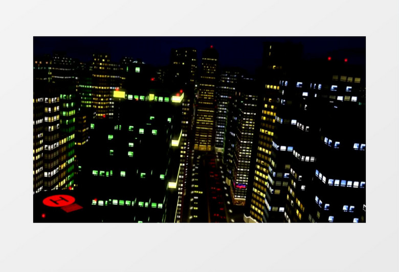 3d立体现代城市模型背景视频素材