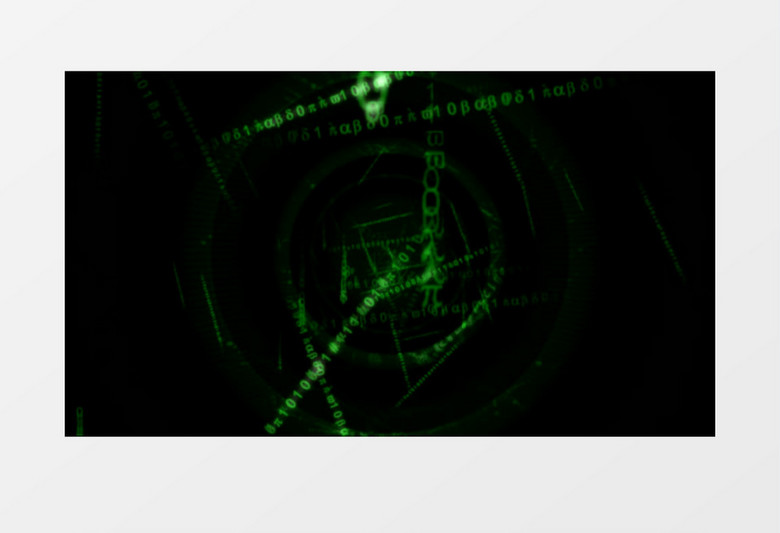 绿色数字环背景视频素材