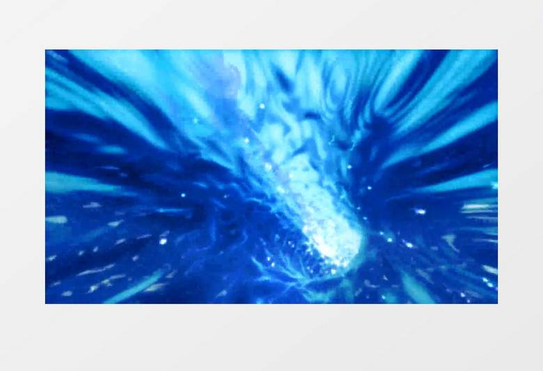 蓝色剔透水晶隧道背景视频素材