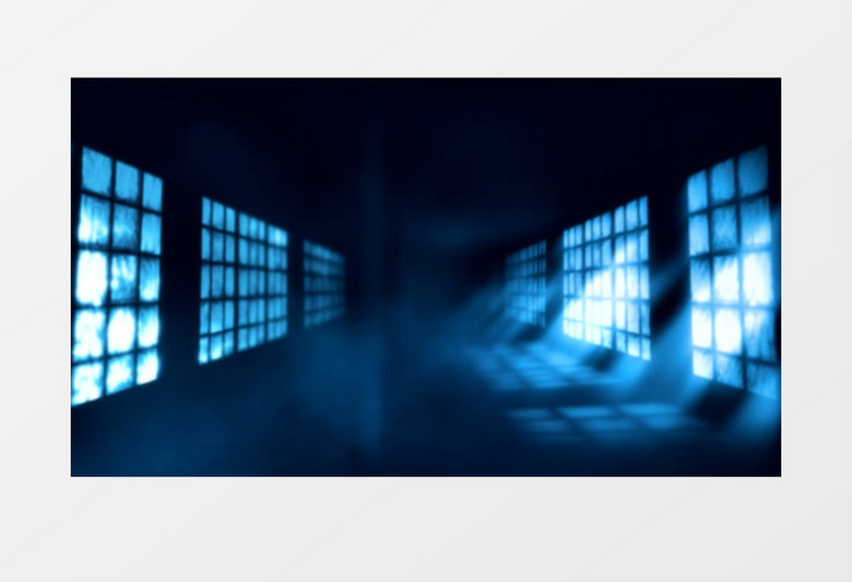 蓝色神秘的房间背景视频素材