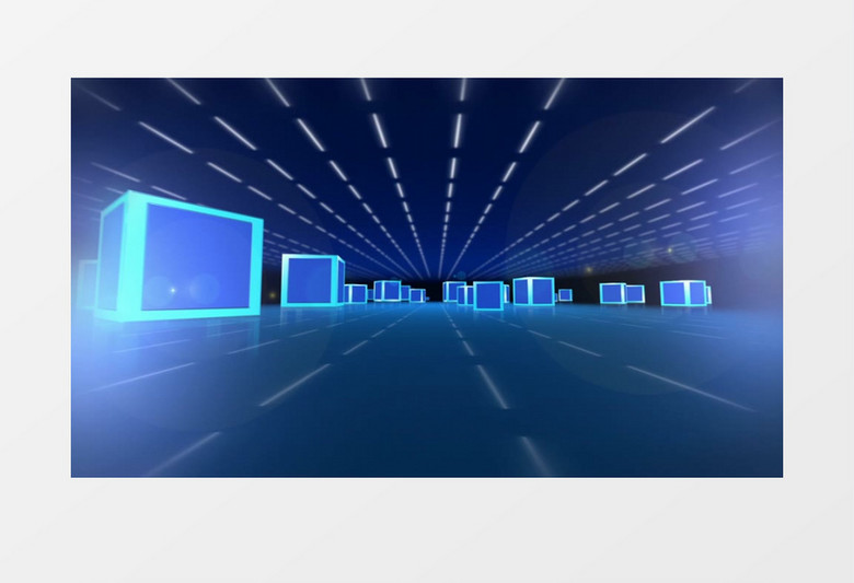 立方体3D空间场景背景视频素材