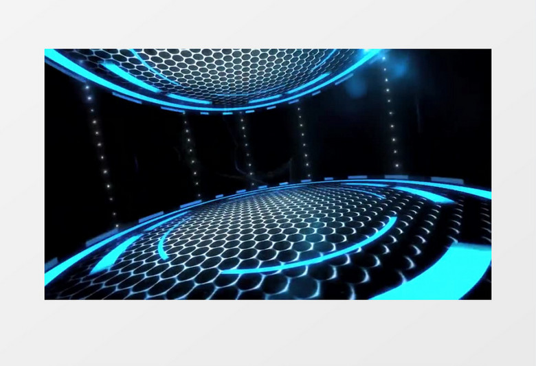 蓝色电光（无星空）背景视频素材