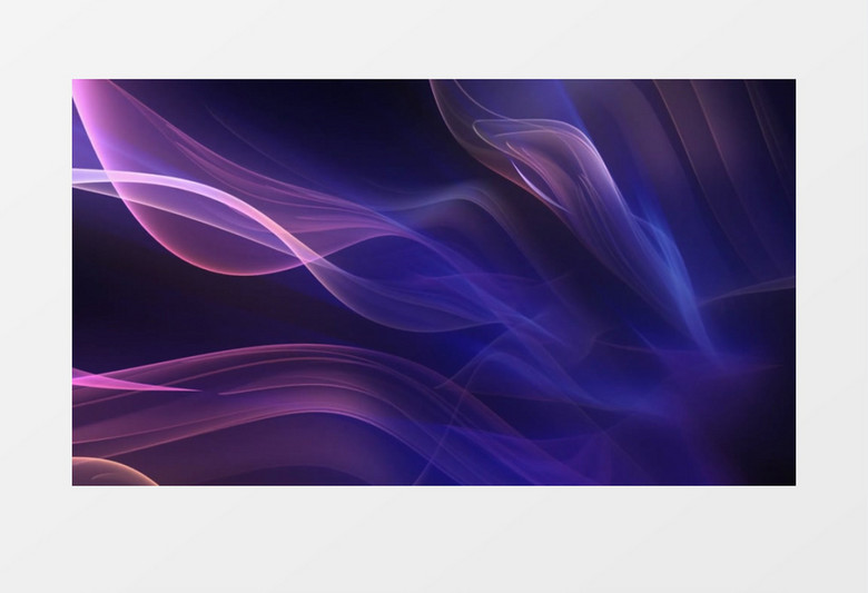 唯美蓝紫色波动彩带背景视频 