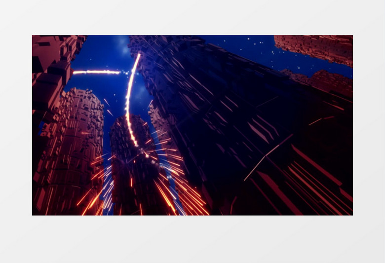 超高清城市烟花齐放梦幻唯美视频