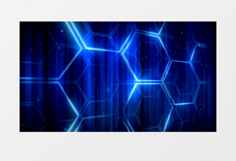 超高清梦幻六边形星星闪烁背景视频