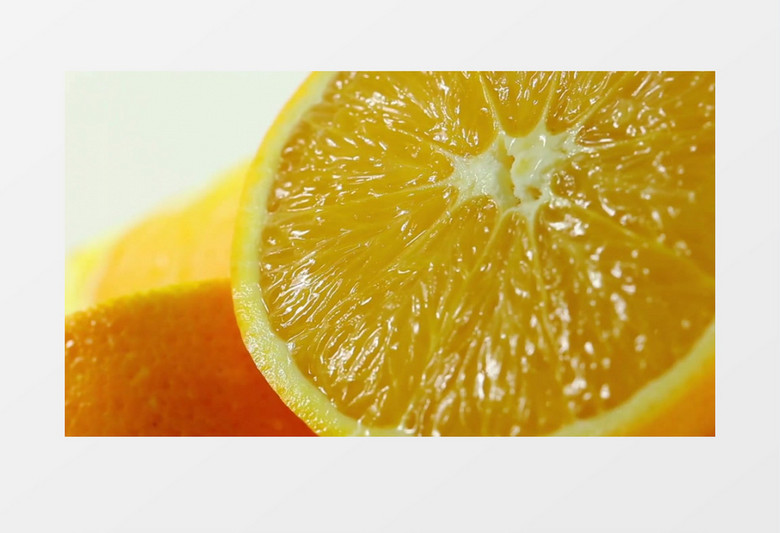 新鲜橙子剖面实拍视频素材