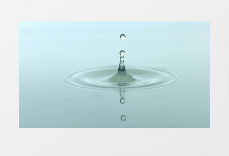 自然安静水面水滴实拍视频素材
