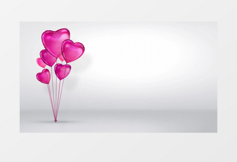 红色爱情气球喜庆视频素材