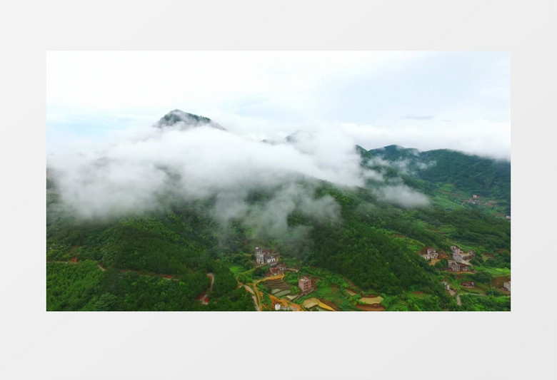 航拍山川云山雾绕实拍视频素材