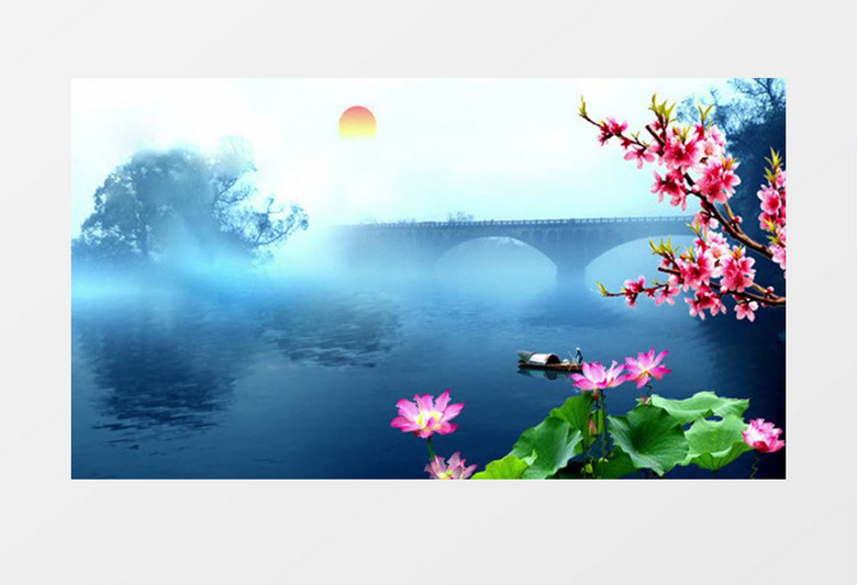 中国风竹海仙境风景视频素材