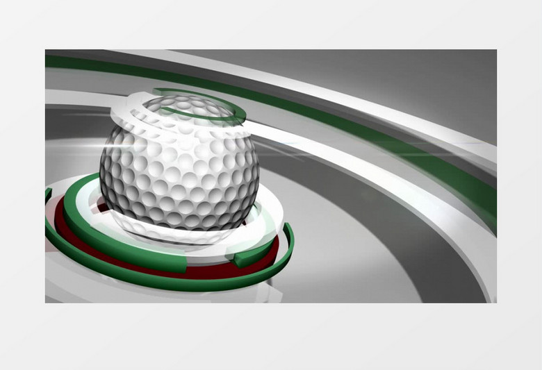 旋转的高尔夫球特效动画视频素材