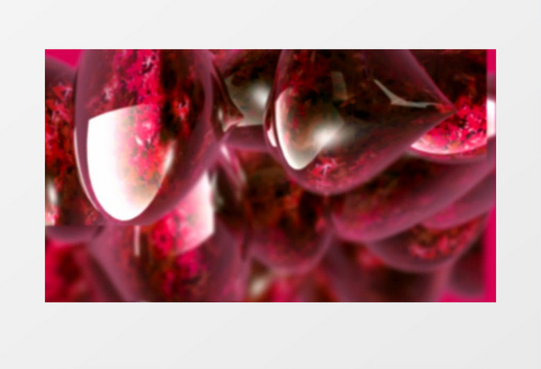 红色斑点水滴状宝石视频素材