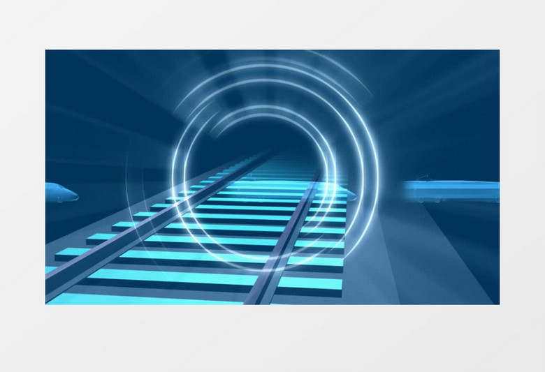 火车轨道火车行进效果视频素材下载_mp4格式_熊猫办公