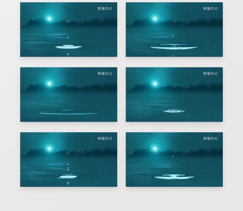 水滴落入水中泛起点点涟漪视频素材下载 Mp4格式 19 1080像素 熊猫办公